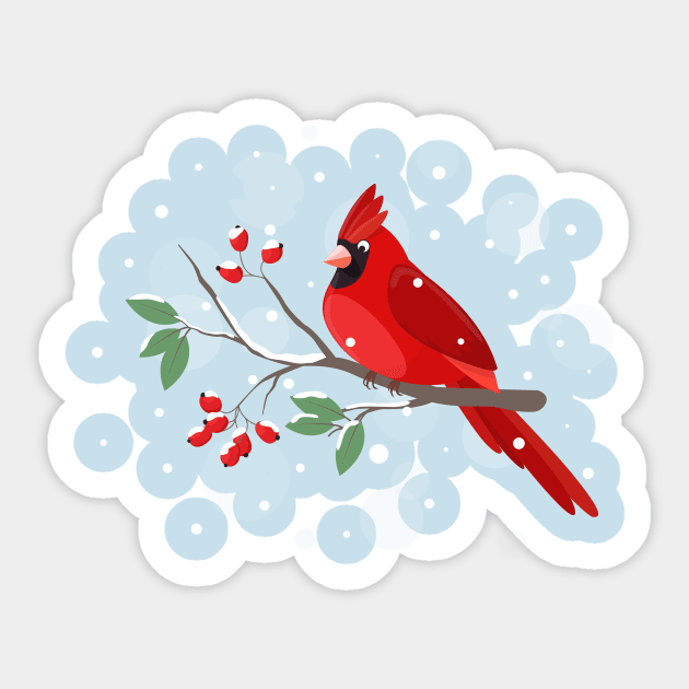 Cardinal Bird Sticker by mstupic